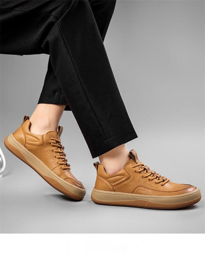 🔥Limited Time Offer 49% OFF🔥Men's Genuine Leather Versatile Thick Sole Non-slip Casual Shoes