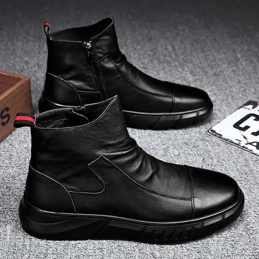 🔥Limited Time Offer 49% OFF🔥Italian Handmade Genuine Leather Zipper Martin Boots