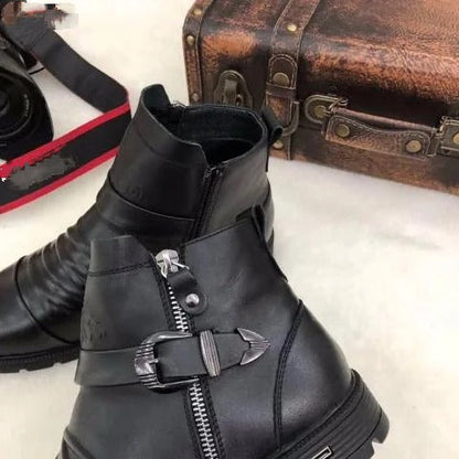 🔥Limited Time Offer 49% OFF🔥Italian Hand-embossed Zipper Martin Boots