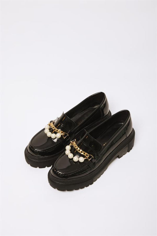 Black Patent Leather Loafers