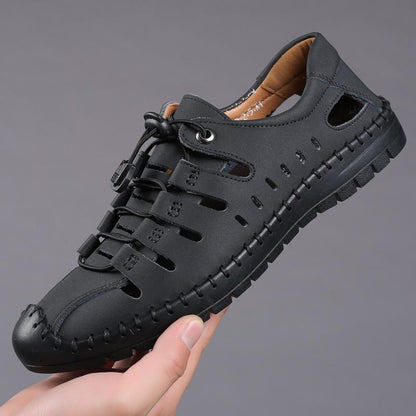 🔥Limited Time Offer 49% OFF🔥Summer hollow soft bottom large size hiking leather shoes