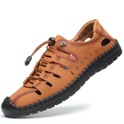 🔥Limited Time Offer 49% OFF🔥Summer hollow soft bottom large size hiking leather shoes